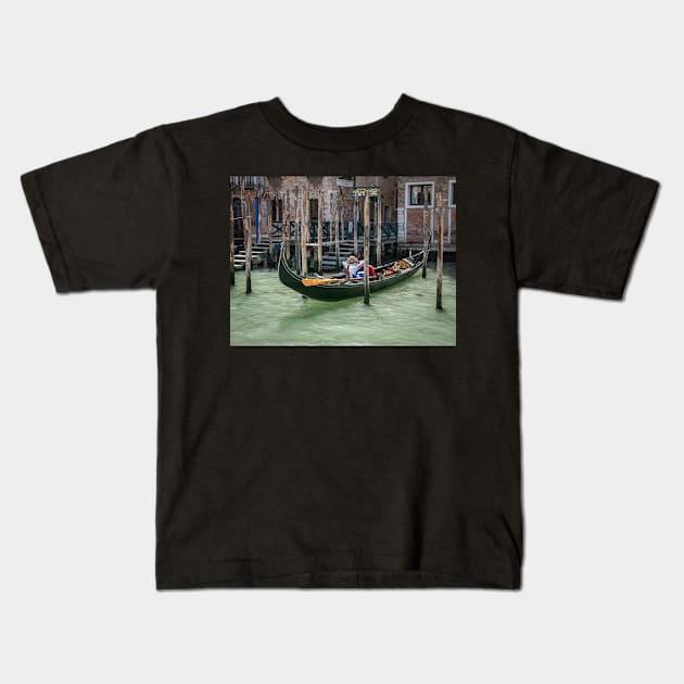 Relaxing In Venice Kids T-Shirt by jonrendle